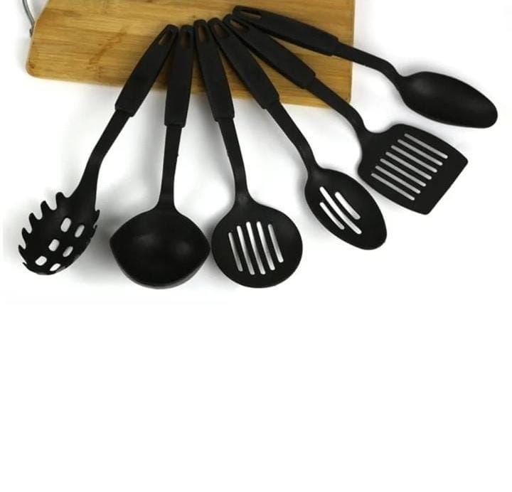 🍵🎉Non-Stick Cooking Spoons Set – 6PCS Designed to protect your non-stick cookware, these spoons won’t scratch or damage your pots and pans while cooking. ideal for stirring, mixing, scooping, and se