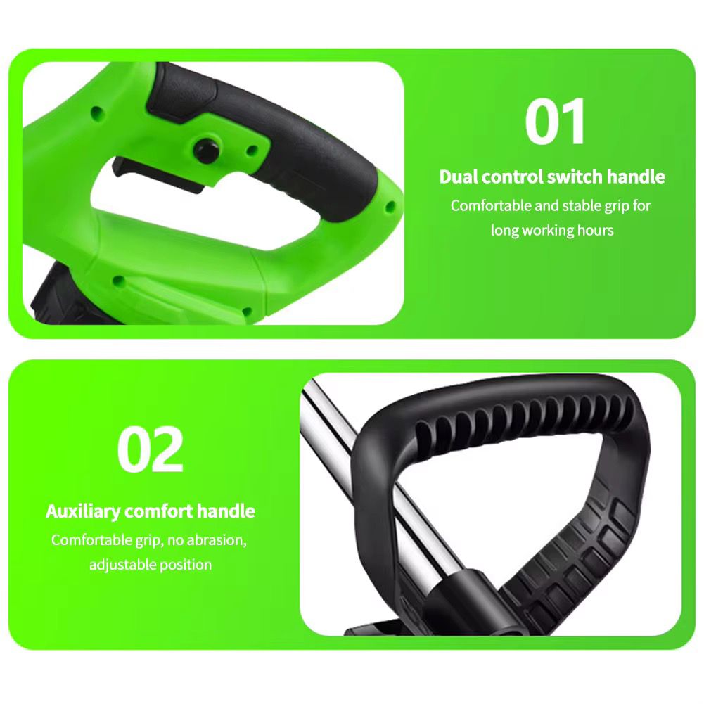 Handheld Lawn Mower Garden Weeder Machine Easy Grass Cut Electric Strimmer, Cordless Grass Trimmer Foldable Adjustable Trimmer Efficient Garden Pruning Cutting Power Tools For Makita 18V Battery