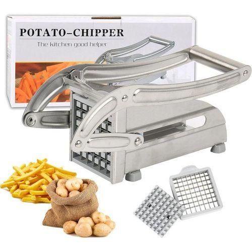 ‼️‼️FINAL CLEARANCE🍂2IN1 HEAVY GAUGE POTATO CHIPPER MACHINE - 2 SIZE CHIPS CUTTER SIMPLE AND EASY CUTTING STAINLESS STEEL BODY MATERIAL EXTRA SHARP STAINLESS STEEL BLADE✔️3-1/2 inches at most, large