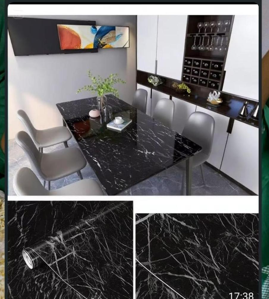 ✨SELF ADHESIVE VINYL MARBLE CONTACT PAPER WALLPAPER / BLACK / GOLD COLOR 60/200CM💦Material -Pvc wallpaper▪️Application type -Self adhesive ▪️Removal type -Strippable▪️Washable This is a marble patter