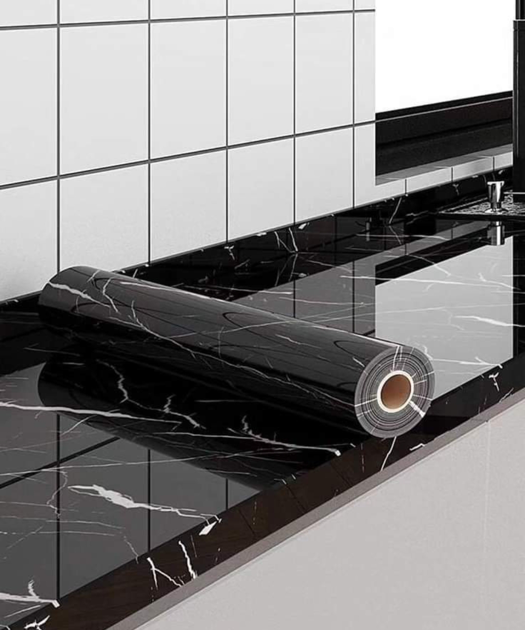 ✨SELF ADHESIVE VINYL MARBLE CONTACT PAPER WALLPAPER / BLACK / GOLD COLOR 60/200CM💦Material -Pvc wallpaper▪️Application type -Self adhesive ▪️Removal type -Strippable▪️Washable This is a marble patter
