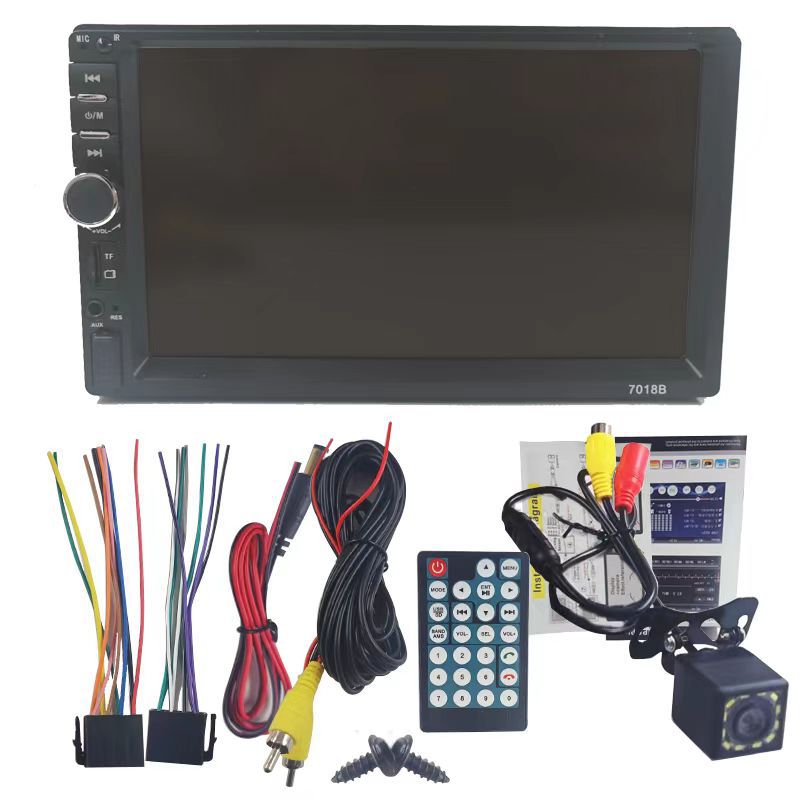 7“ Car Radio 1 Din Multimedia Player Support Carplay Android Auto HD Touch Screen FM AUX Input BT Mirror Link TF Card