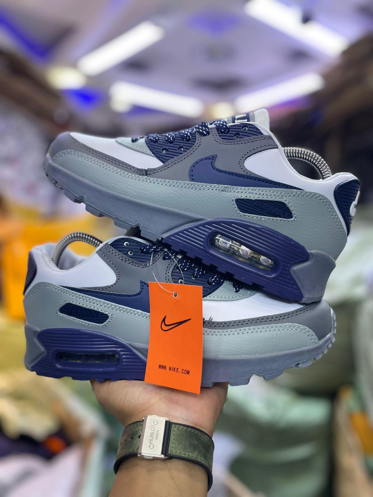 Original Air Max 90 NRG ''Lahar Blue'' Unisex Sneakers ;Authentic & Best Quality Men's Shoes/Women's Shoes Air Max Sneakers