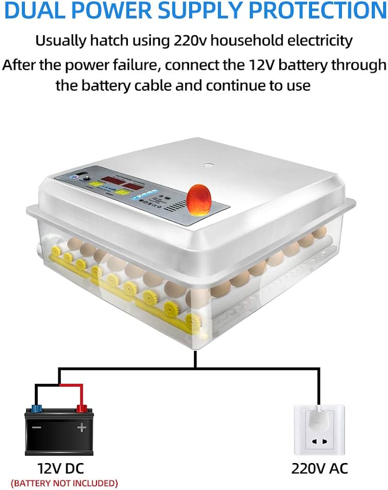 56 Egg Incubator Full Automatic AC/DC