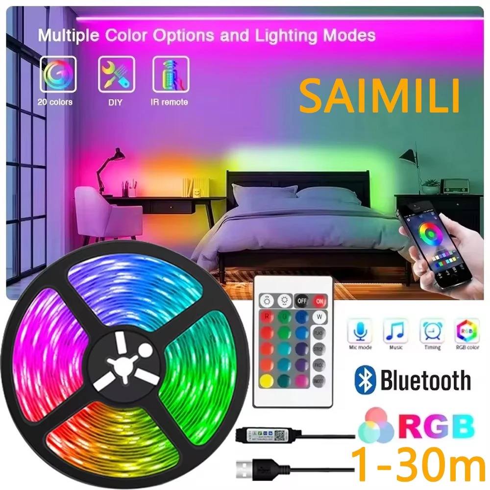10M/5M LED Light Strip Light LED RGB Lights Flexible LED Lamp Tape Ribbon Tape Diode DC With IR Remote Controller