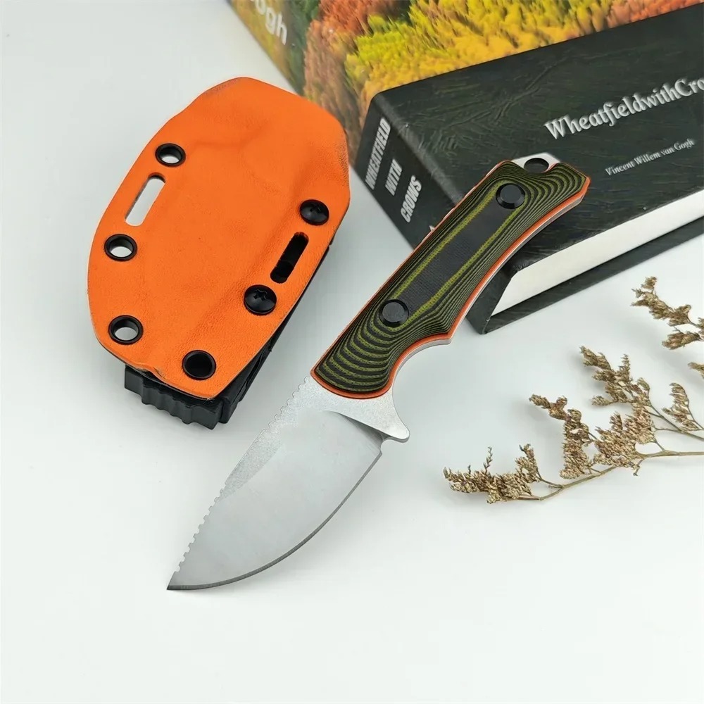 Hunter Fixed Blade Landing Blade G10 Handle and K-Sheath Tactical Hunting Sharp Outdoor Camping Straight Blade EDC Tool