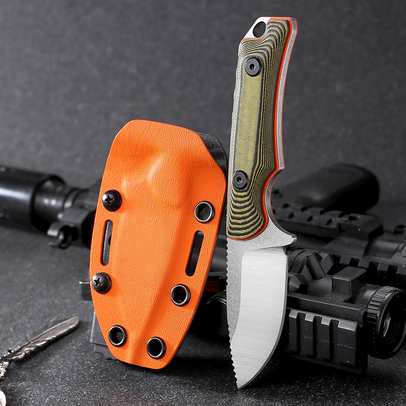 Hunter Fixed Blade Landing Blade G10 Handle and K-Sheath Tactical Hunting Sharp Outdoor Camping Straight Blade EDC Tool