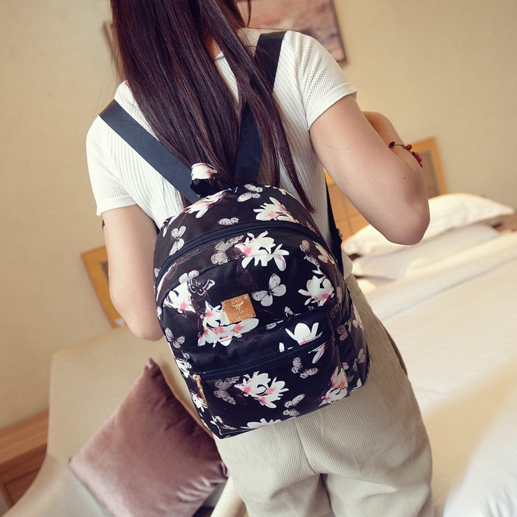 New Durable Backpack Handbag Rucksack Women Bag 3 Color Narcissus PU