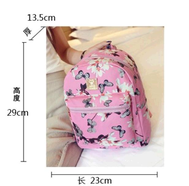 New Durable Backpack Handbag Rucksack Women Bag 3 Color Narcissus PU