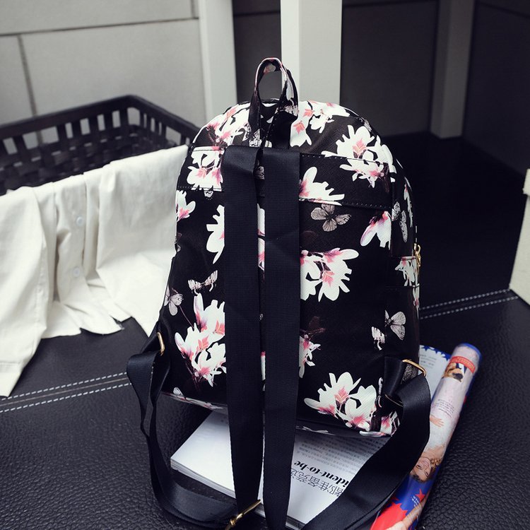 New Durable Backpack Handbag Rucksack Women Bag 3 Color Narcissus PU