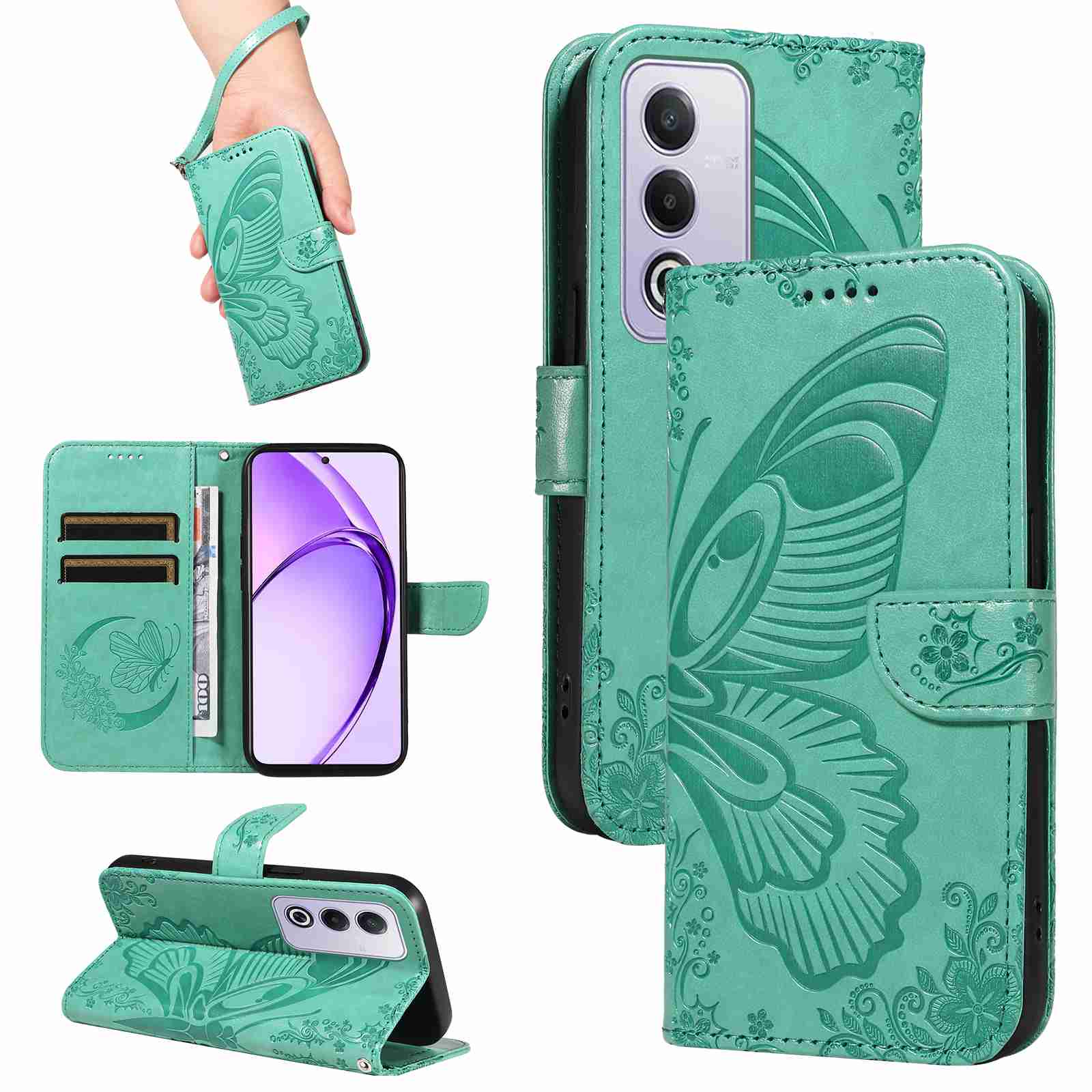 Case For OPPO A5 4G 5G  A3 Pro 5G/OPPO A80 5G (Indian version)/OPPO k12x 5g (Non-Chinese version) /OPPO A3X 5G (Chinese version)  PU Leather Card Slot Wallet Flip Stand Cover