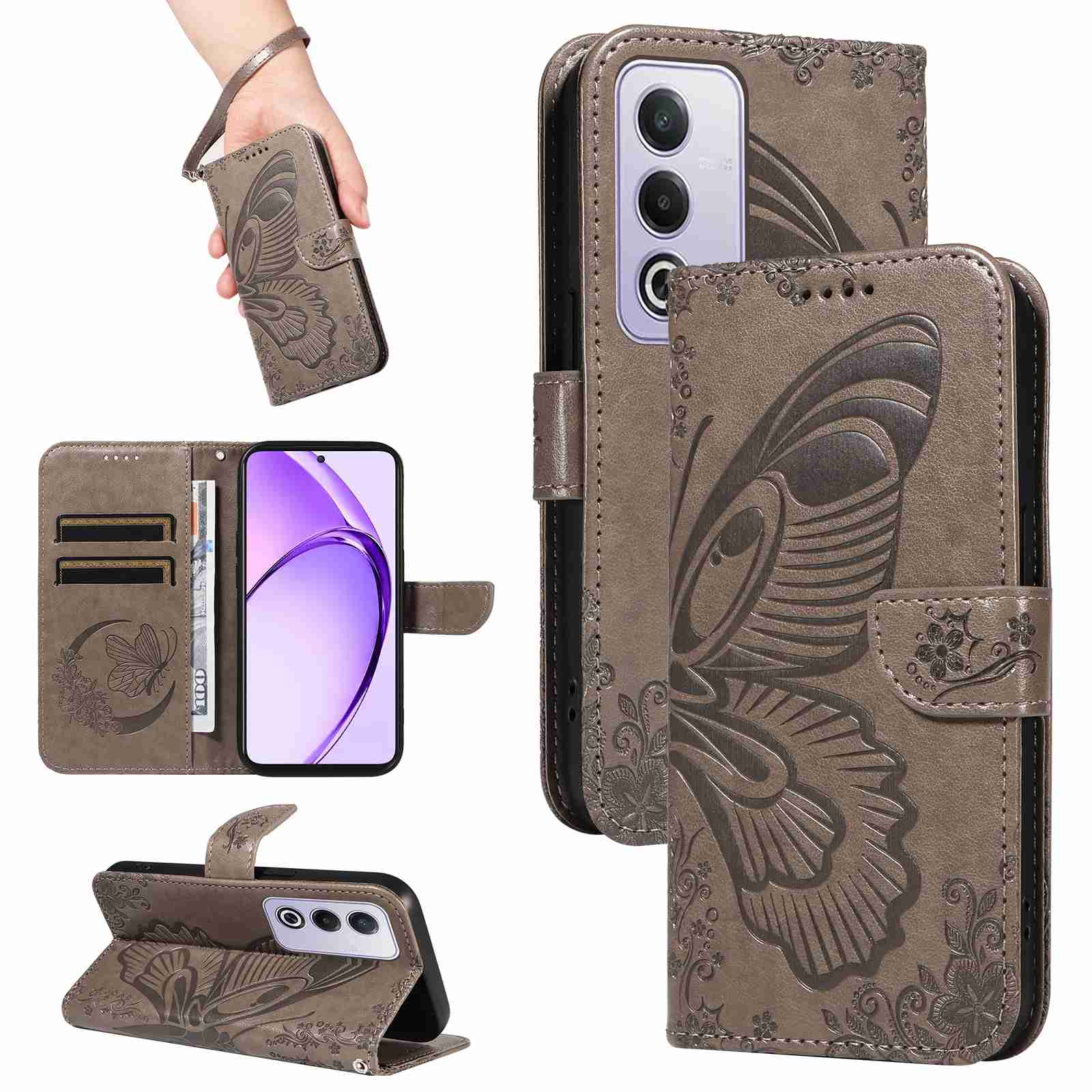 Case For OPPO A5 4G 5G  A3 Pro 5G/OPPO A80 5G (Indian version)/OPPO k12x 5g (Non-Chinese version) /OPPO A3X 5G (Chinese version)  PU Leather Card Slot Wallet Flip Stand Cover