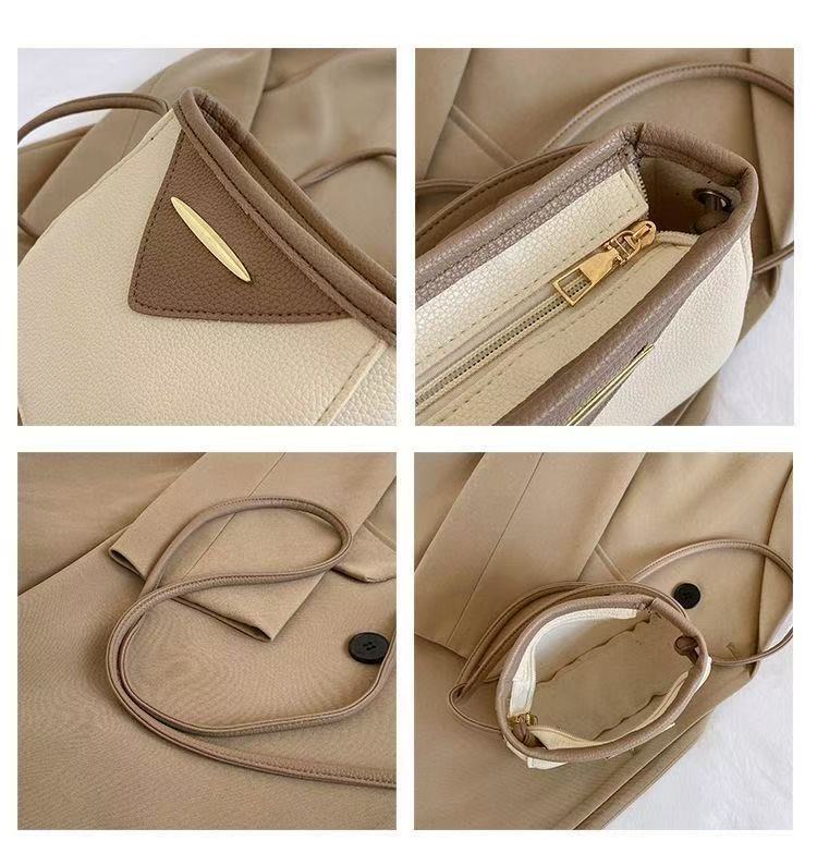 2026 New Women's 2-in-1 Crossbody Bucket Bag, PU Leather Shoulder Bag with Detachable Mini Pouch Lightweight Casual Shoulder Bag for Daily Use, Fits Phone & Cosmetics
