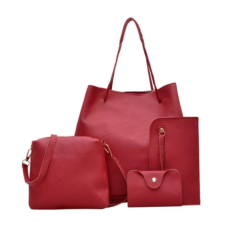New Arrival Women's 4-Piece Bag Set, Fashionable Mommy Bag Combination, Simple and Versatile Shoulder & Top Handle Bags 
Stylish All-Match Handbag Collection for Daily Use and Various Occasions