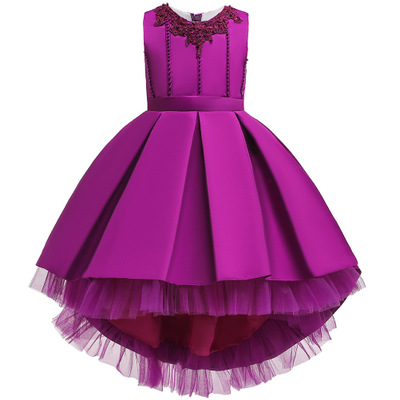 High quality Princess Party Dress for Girls Wedding Lace Flower Girl Dress Kids Birthday dress