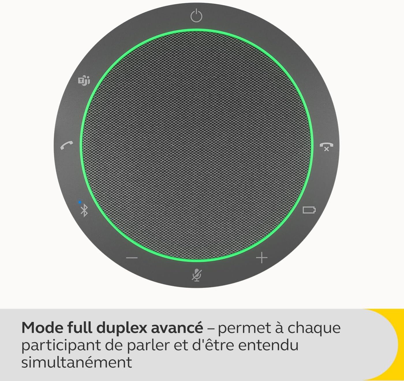 Jabra Speak2 55 Wireless Bluetooth Speakerphone with 4 Noise-cancelling Mics, Full-range 50mm Speaker, Wideband Audio, Compact and portable - MS Teams Certified, Works with Other Platforms - Dark Grey