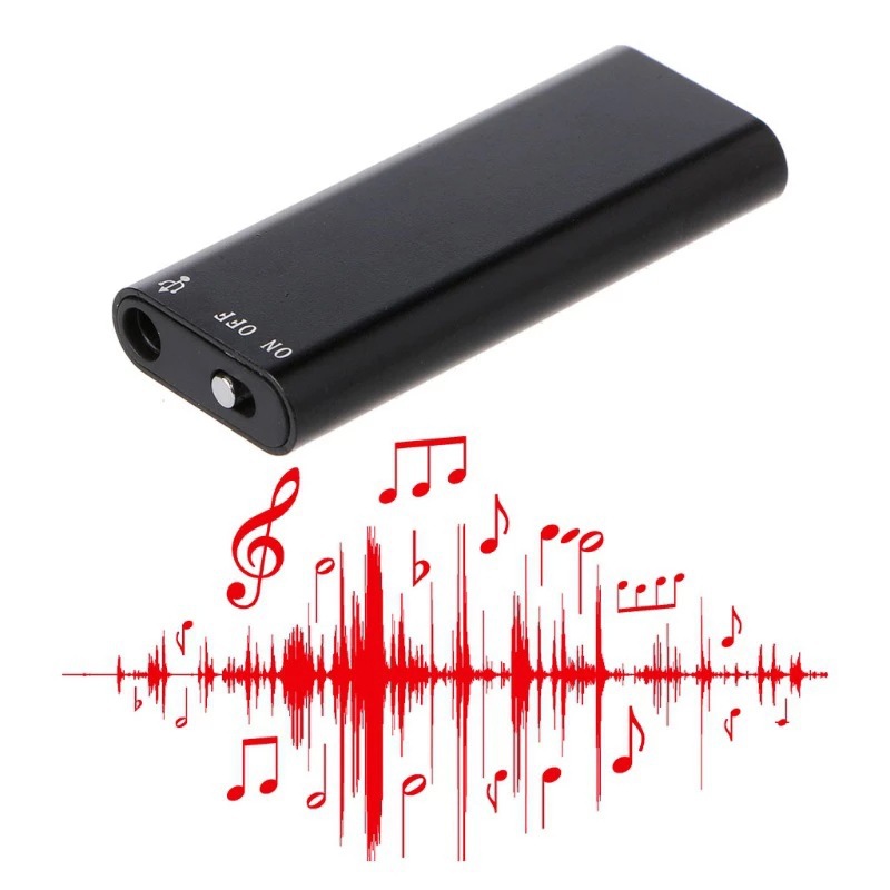 8GB  Ultra-Slim Mini Voice Recorder Digital Professional Grade Voice Activation Noise Reduction Recording MP3 Player Digital Voice Recorders