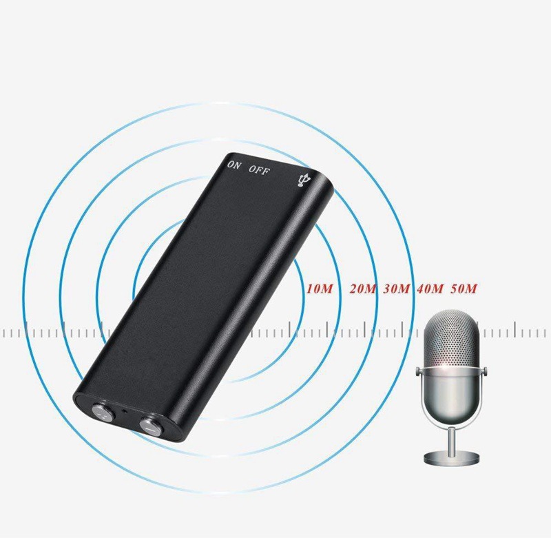 8GB  Ultra-Slim Mini Voice Recorder Digital Professional Grade Voice Activation Noise Reduction Recording MP3 Player Digital Voice Recorders