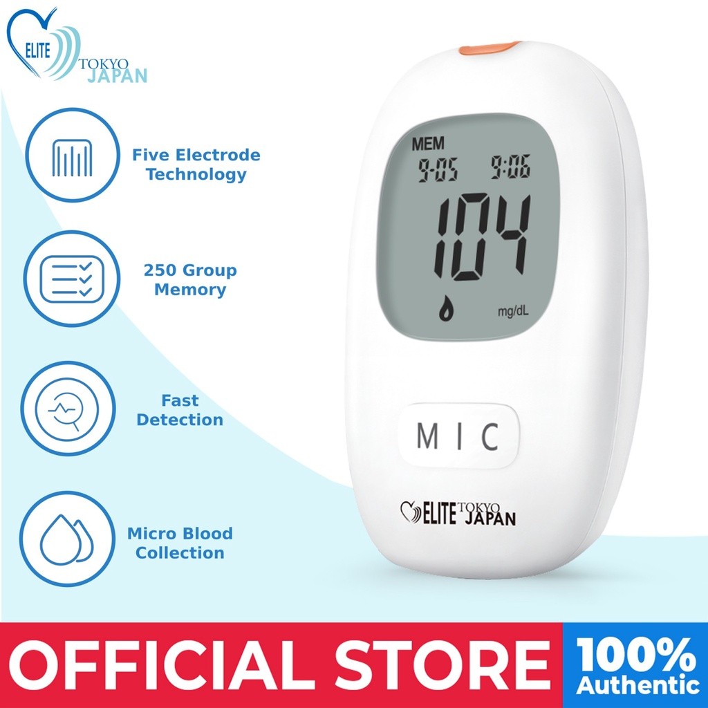 Indoplas Elite Tokyo Japan Blood Glucose Meter Glucometer Monitoring System IGM105 (machine only) Five Electrode Technology