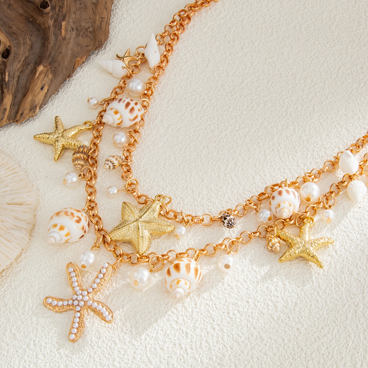 Women  Body Jewelry Beach Waist Chain Bikini Body Chain Alloy Belly Chain Vacation Jewelry, Travel Accessory Bohemian Beach Shell Waist Chain with Imitation Pearl, Starfish and Conch Shell Pendants