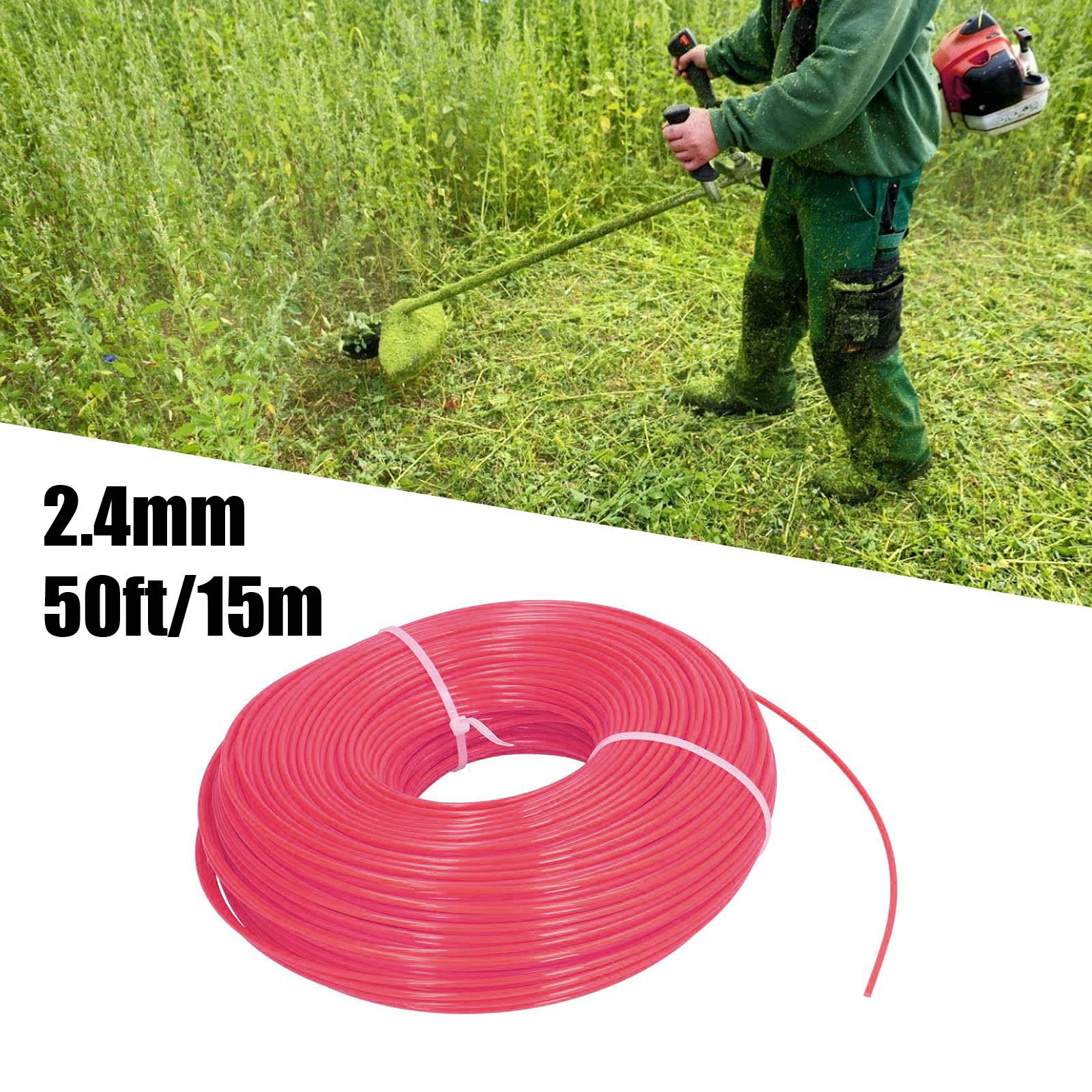 Professional 2.4mm String Trimming Cord, Grass Cutting Line, Star Replacement String Wire Nylon Cord Gardening Tool for Brush Cutter Landscaping Lawn Mower