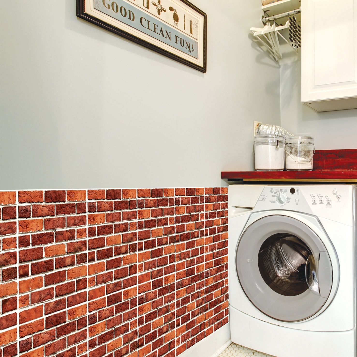 3D DIY Brick Wall Sticker Waterproof Wall Tiles Kitchen Bathroom Self-adhesive Paper Tiles