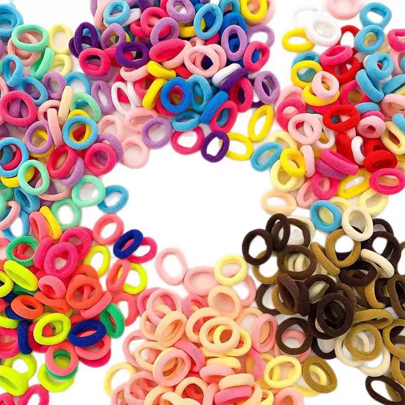 Girls Hair Ties, No Damage Soft Elastic Baby Hairbands, Mini Rubber Bands for Toddlers, Kids Hair Accessories