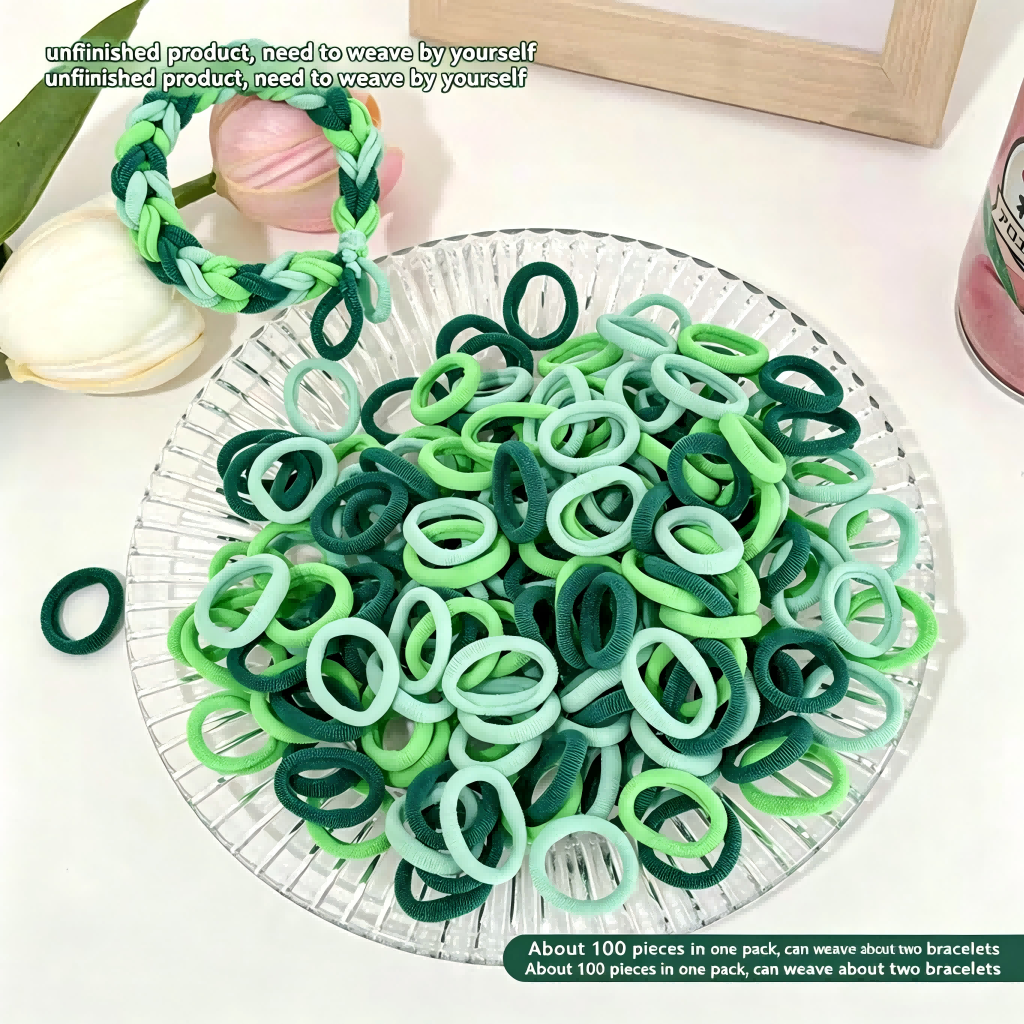 Girls Hair Ties, No Damage Soft Elastic Baby Hairbands, Mini Rubber Bands for Toddlers, Kids Hair Accessories