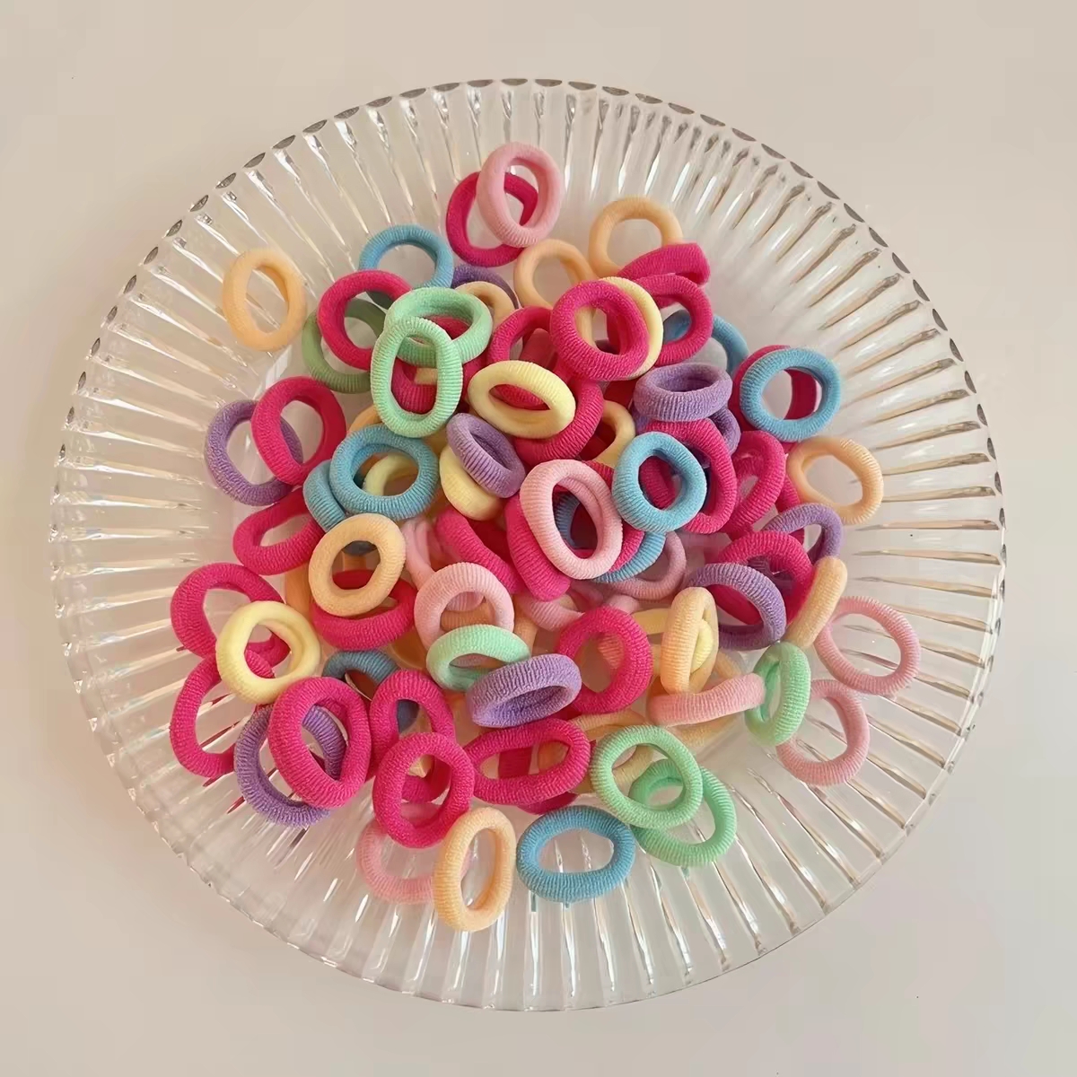 Girls Hair Ties, No Damage Soft Elastic Baby Hairbands, Mini Rubber Bands for Toddlers, Kids Hair Accessories