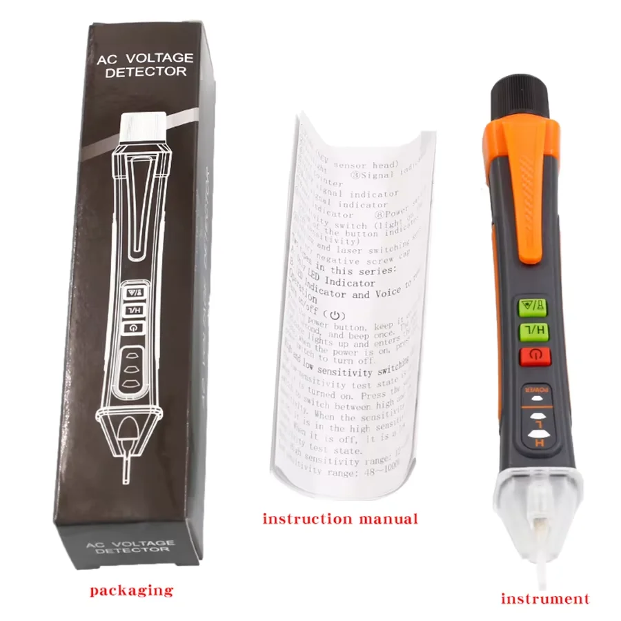 Non-Contact Voltage Detector Electrical Pen AC Voltage Tester Smart Breakpoint Finder 12-1000V