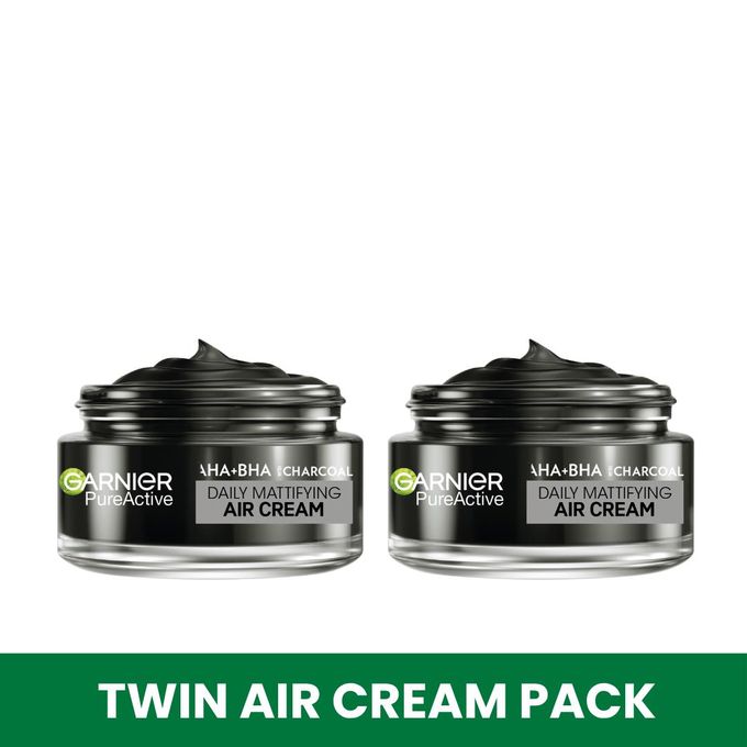 【Pack of 2】Garnier AHA+BHA Charcoal Mattifying Air Moisturizing Cream
