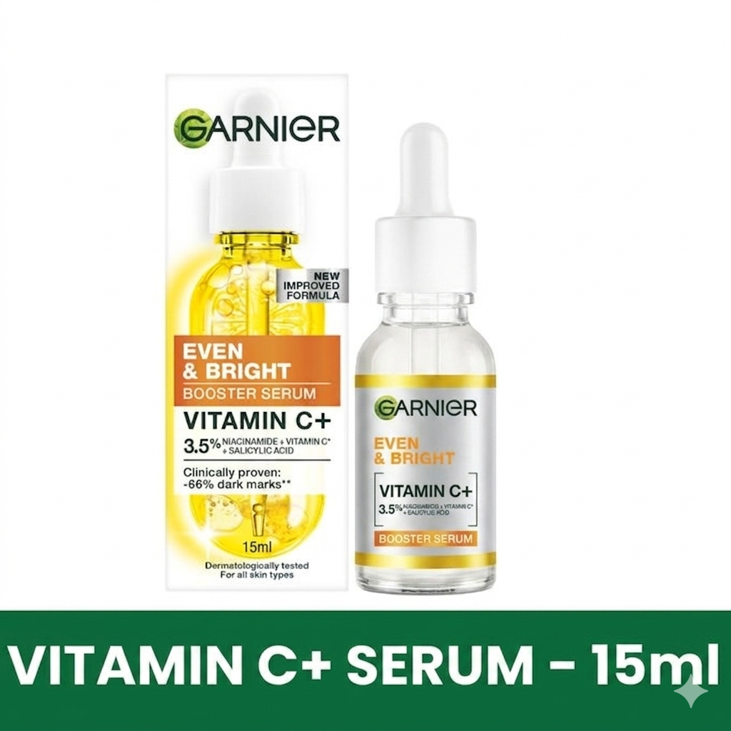 【Discounted】Garnier Even & Bright Vitamin C Brightening Booster Face Serum 15ml