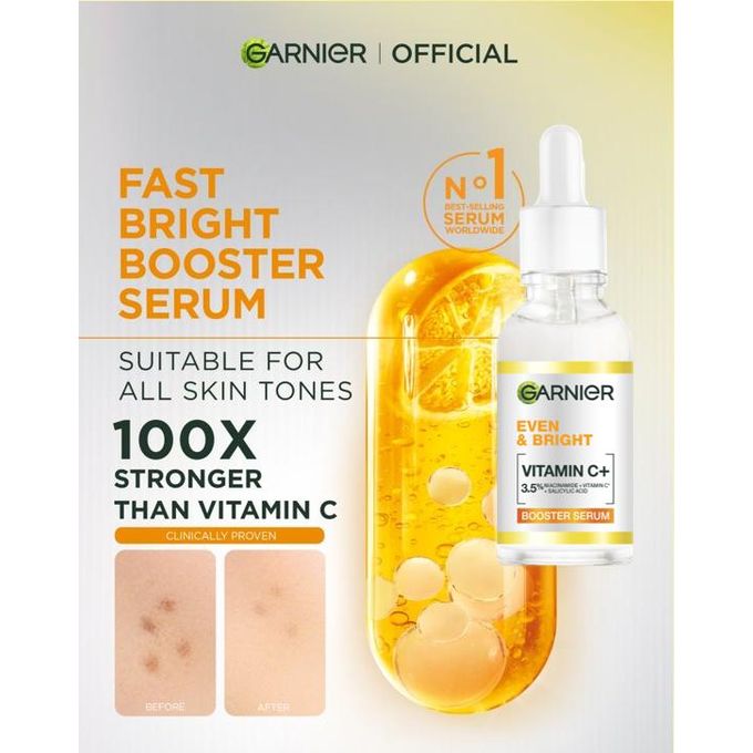 【Discounted】Garnier Even & Bright Vitamin C Brightening Booster Face Serum 15ml