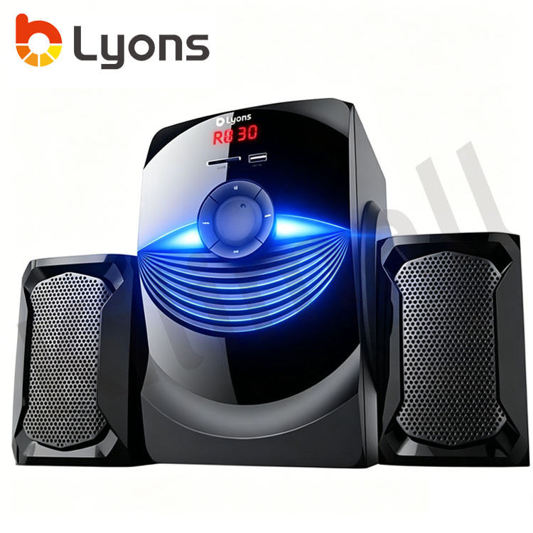 LYONS LYS2405 woofer speaker system Multimedia Speaker With Powerful Amplifier 18000 PMPO Output Power 25W+10W*2 Speaker System【HOT】