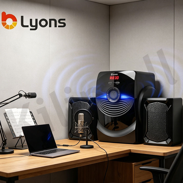 LYONS LYS2405 woofer speaker system Multimedia Speaker With Powerful Amplifier 18000 PMPO Output Power 25W+10W*2 Speaker System【HOT】