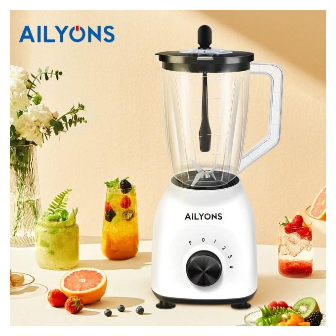 AILYONS 1.5L 2 In 1 Motor Stainless Steel Blender TYB-201 Blender & Grinder Quality With Grinder Juicer White