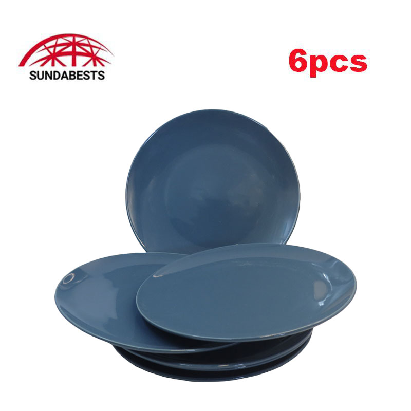 Sundabests 6 PCS 10.25 INCH PLATE Classique Dinner Dish Plates Ceramics Plates