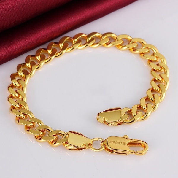 Hiphop Men's Fashion Luxury Exaggerated Men Women 18K Gold Necklace Exquisite Gold Bracelets