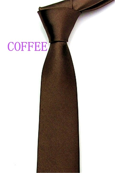 Business Slim Narrow Coffee Neckties For Waiter KTV Solid fivecm Arrow Little Neck Ties