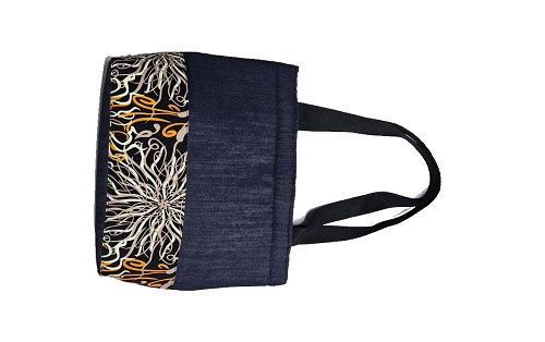 Ladies denim Ankara handbag durable, elegant , fashionable and best gift to offer and readily available
