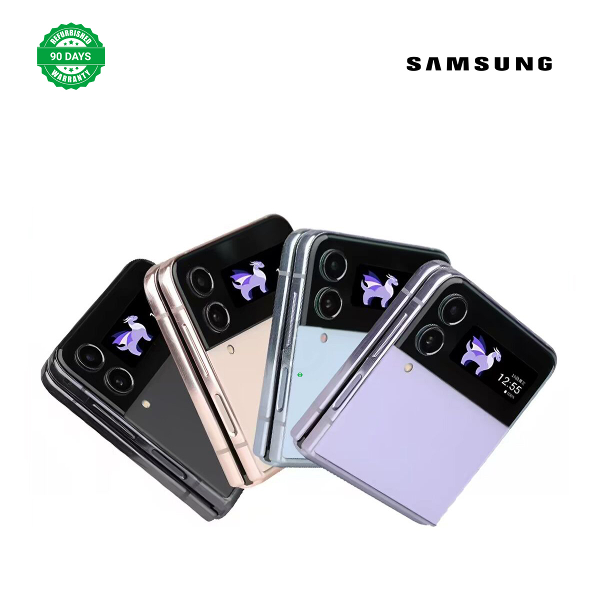 Samsung Galaxy Z Flip4 Refurbished Phone 5G 512GB/256GB/128GB ROM 8GB RAM 6.7" + 1.9" Original Smart Phone