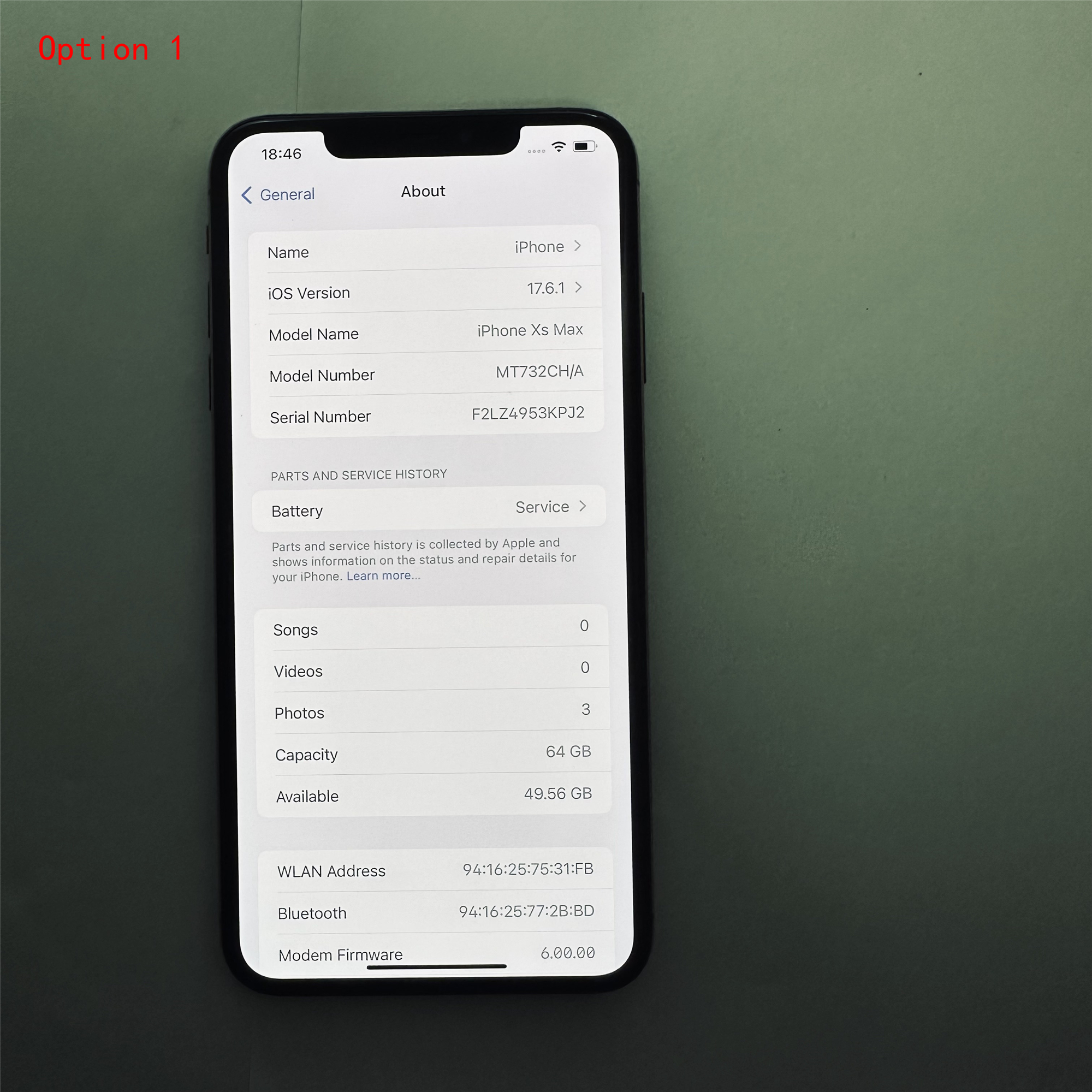 Refurbished iPhone XS Max Unlocked Smart Phone Cellphone 4GB+64GB