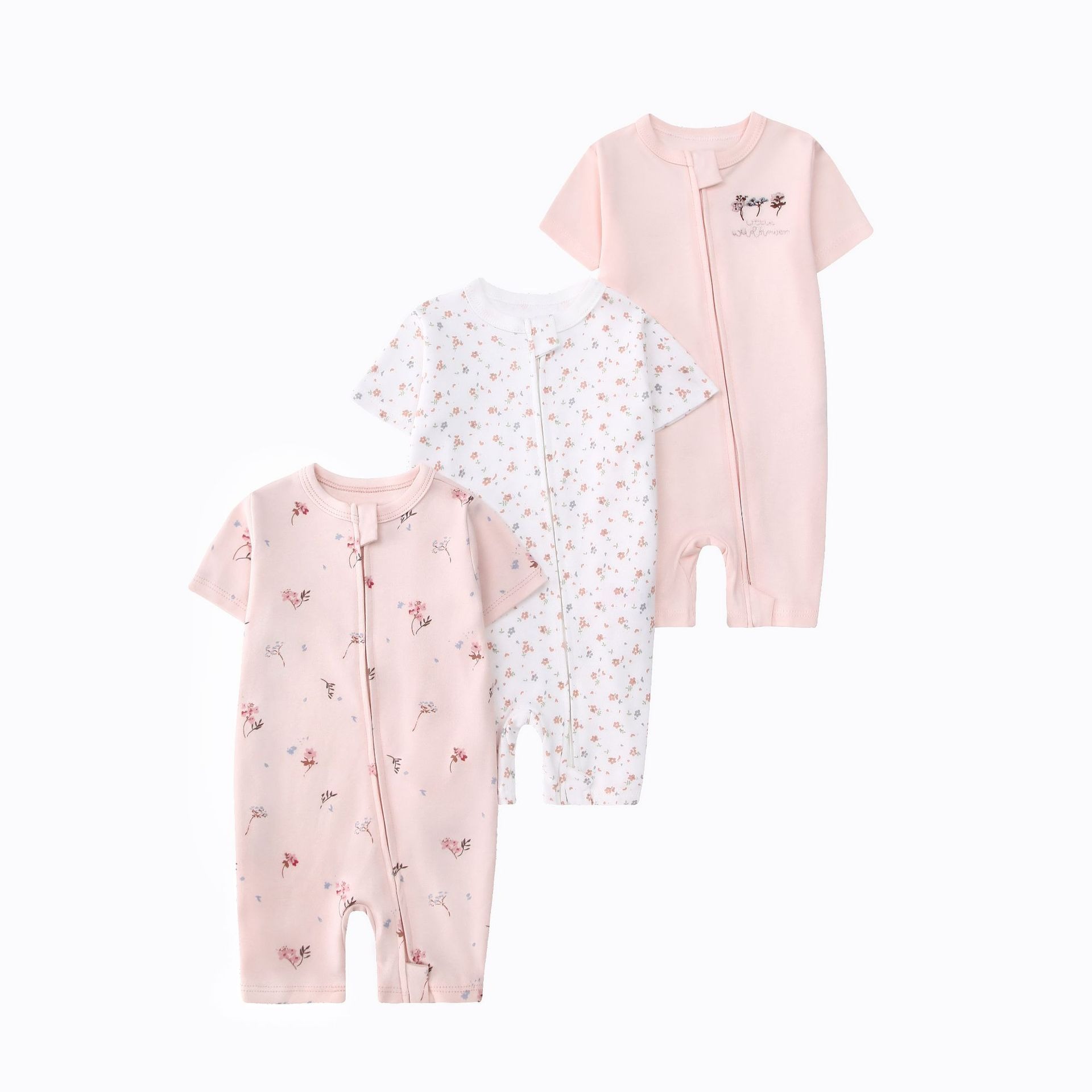 3pcs/lots Short Sleeve Romper Baby Bodysuits Newborn Cotton Romper Clothes Sets Baby Girl Boy Clothes Cartoon Ropa Jumpsuits Baby Clothes 6M-24M