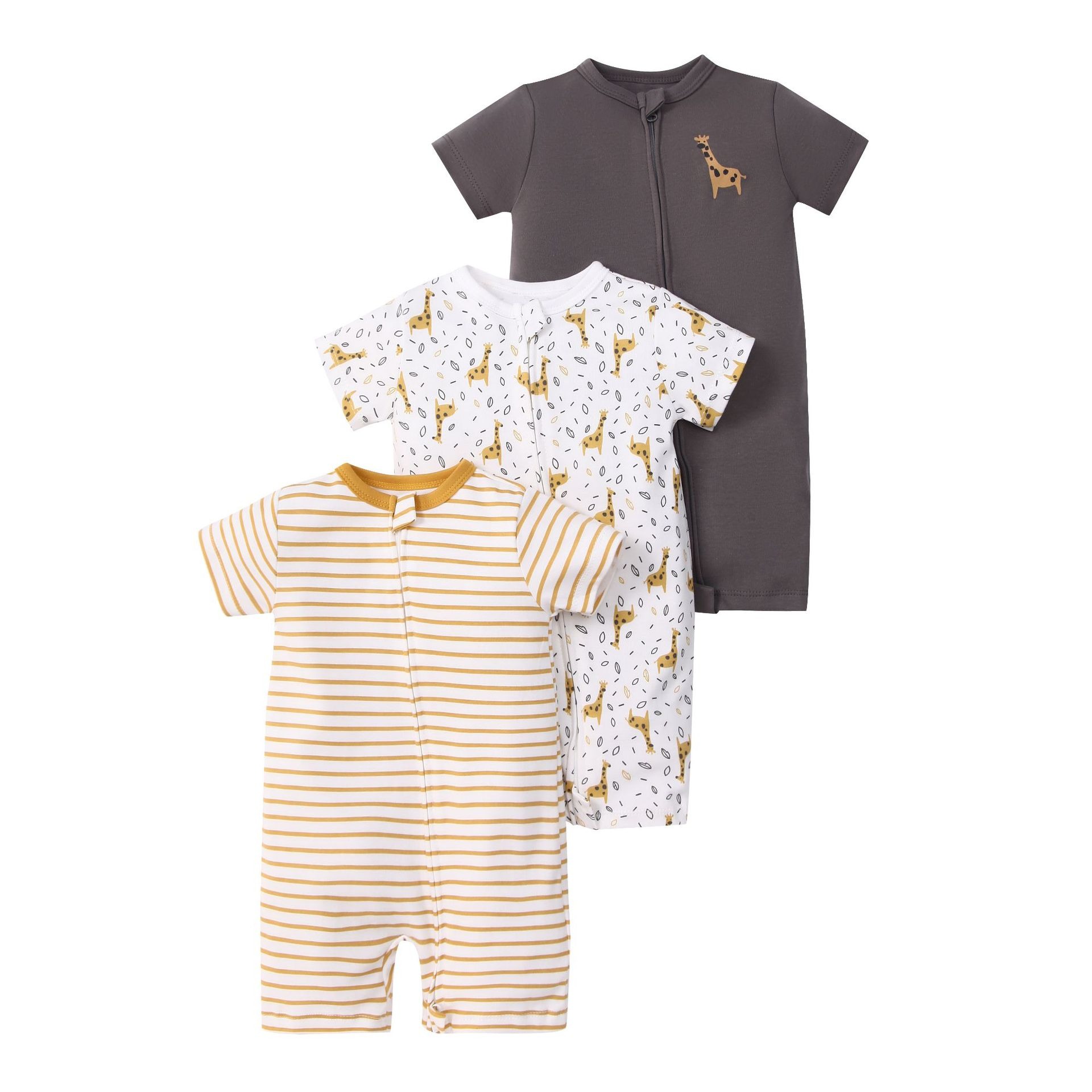 3pcs/lots Short Sleeve Romper Baby Bodysuits Newborn Cotton Romper Clothes Sets Baby Girl Boy Clothes Cartoon Ropa Jumpsuits Baby Clothes 6M-24M
