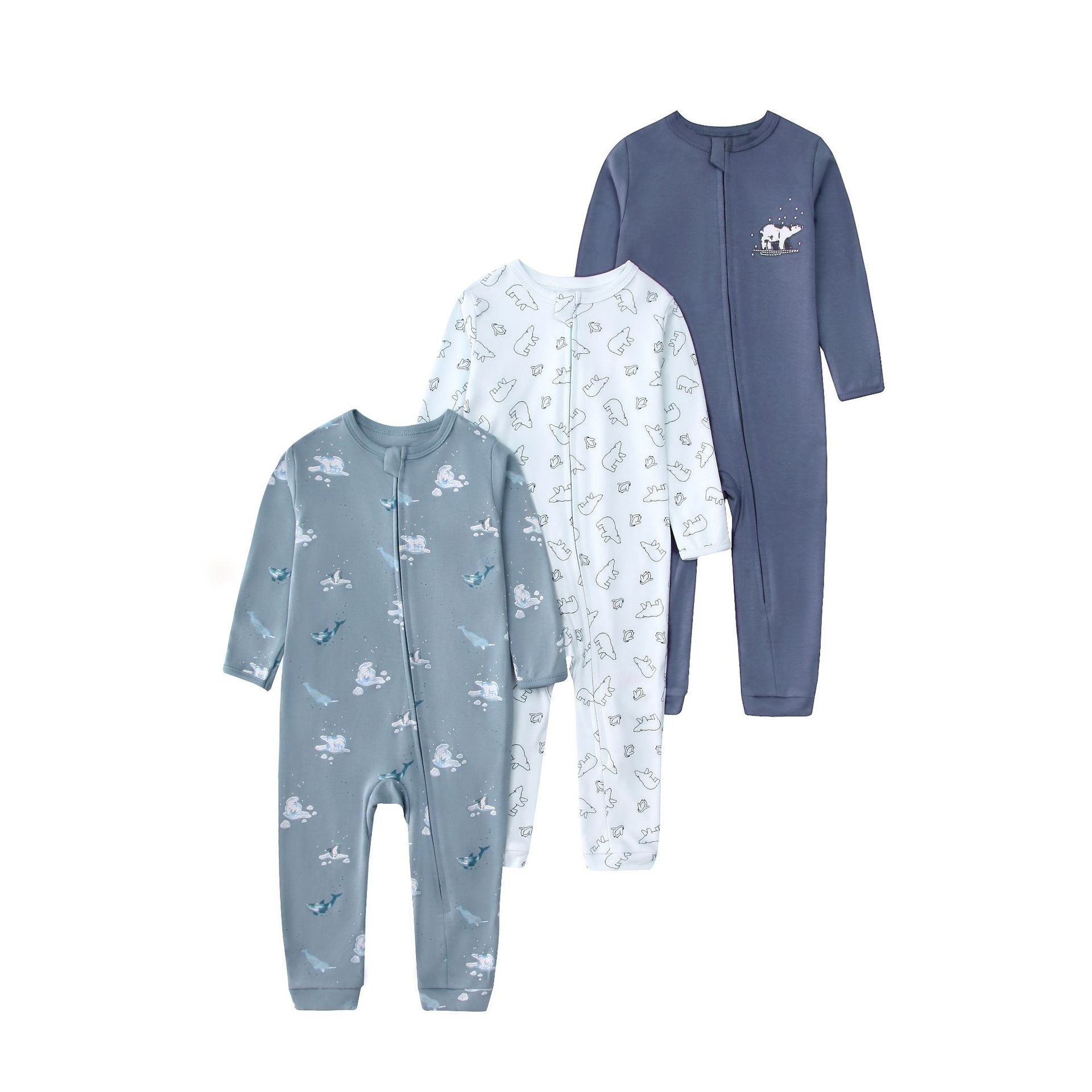 3pcs/lots Long Sleeve Romper Baby Bodysuits Toddler Bodysuits Newborn Cotton Romper Clothes Sets Baby Girl Boy Clothes Cartoon Ropa Jumpsuits Baby Clothes 6M-24M