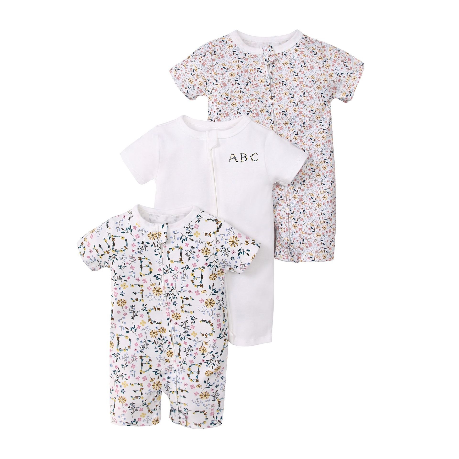 3pcs/lots Short Sleeve Romper Baby Bodysuits Newborn Cotton Romper Clothes Sets Baby Girl Boy Clothes Cartoon Ropa Jumpsuits Baby Clothes 6M-24M