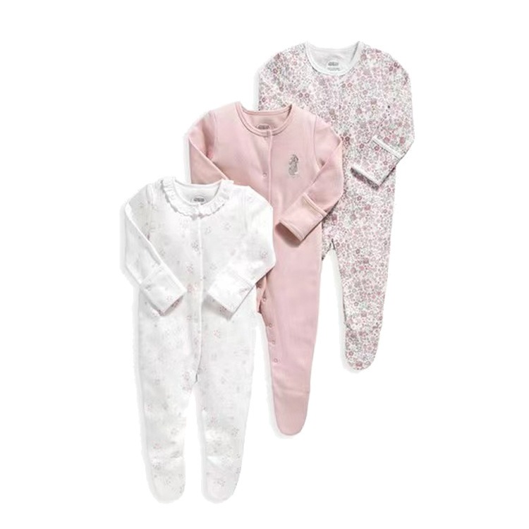 3pcs/lots Long Sleeve Romper Baby Bodysuits Newborn Cotton Romper Clothes Sets Baby Girl Boy Clothes Cartoon Ropa Jumpsuits Baby Clothes 3M-12M
