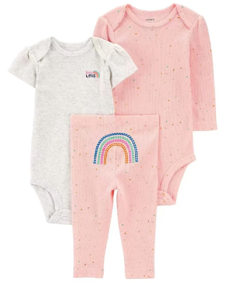 3pcs/lots Long Sleeve/Short Sleeve Baby Romper Bodysuits Newborn Cotton Romper Clothes Sets Unisex Baby Girl Clothes Cartoon Print Ropa Jumpsuits Clothes 6M-24M