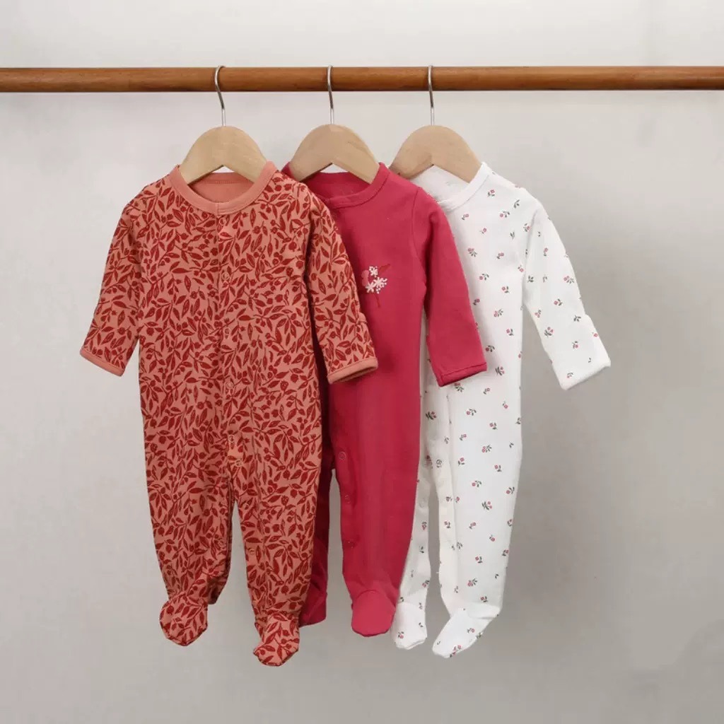 3pcs/lots Long Sleeve Romper Baby Bodysuits Newborn Cotton Romper Clothes Sets Baby Girl Boy Clothes Cartoon Ropa Jumpsuits Baby Clothes 3M-12M