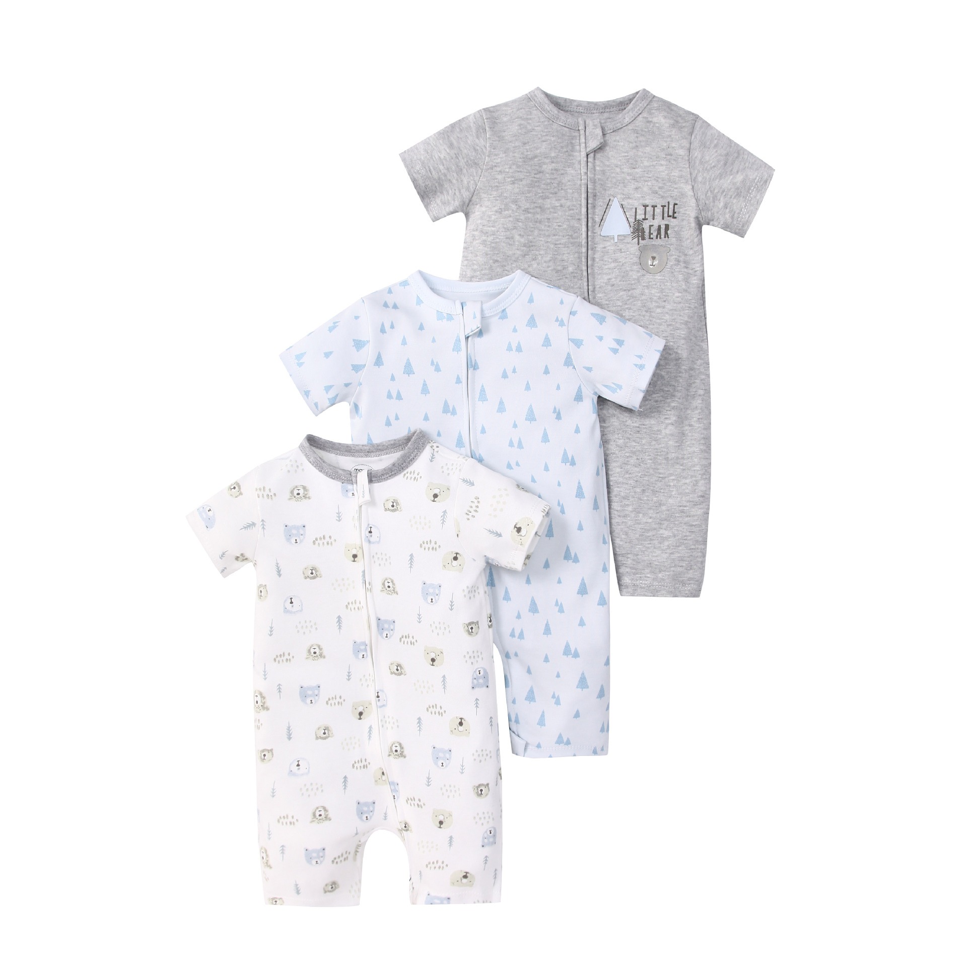 3pcs/lots Short Sleeve Romper Baby Bodysuits Newborn Cotton Romper Clothes Sets Baby Girl Boy Clothes Cartoon Ropa Jumpsuits Baby Clothes 6M-24M